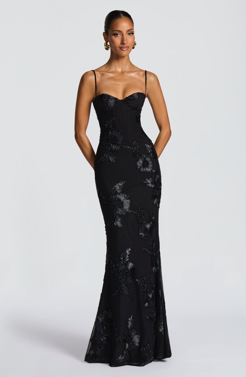 Sukienka maxi bodycon z koronką