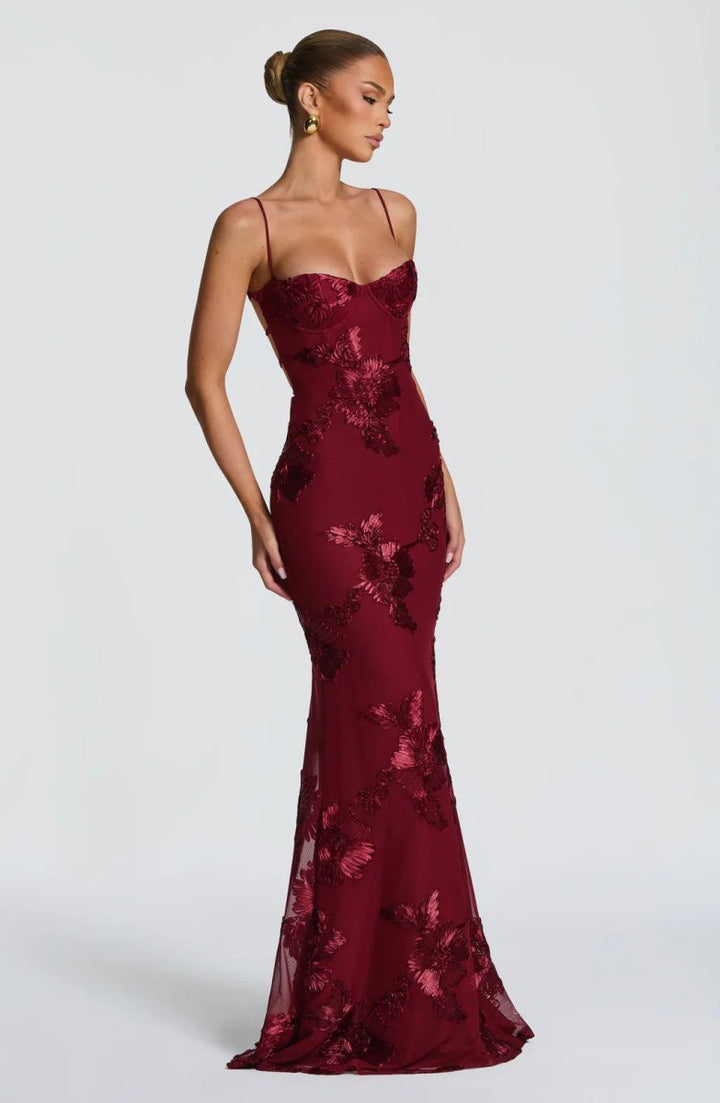 Sukienka maxi bodycon z koronką