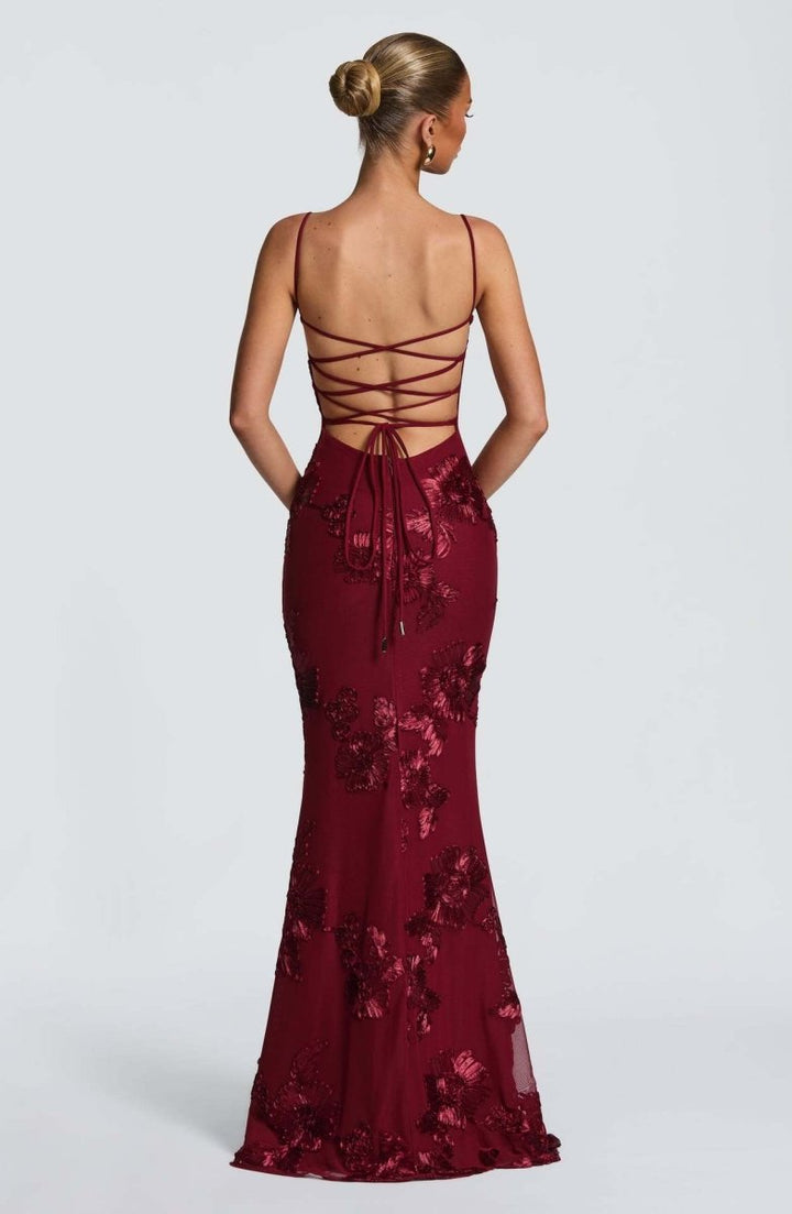 Sukienka maxi bodycon z koronką