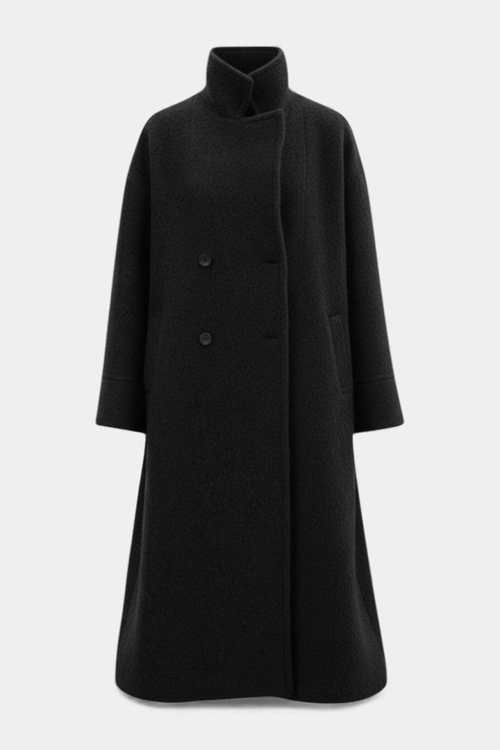 Kornelia | Oversize Długi Płaszcz Dwurzędowy