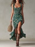 Mika | Boho Retro Sukienka Maxi