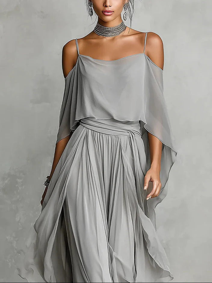 Freya | Zestaw z Chiffonem Off-Shoulder