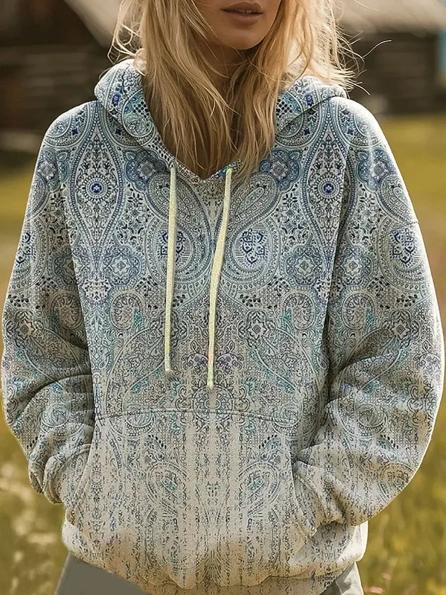 Sonia | Boho Paisley Bluza z Kapturem